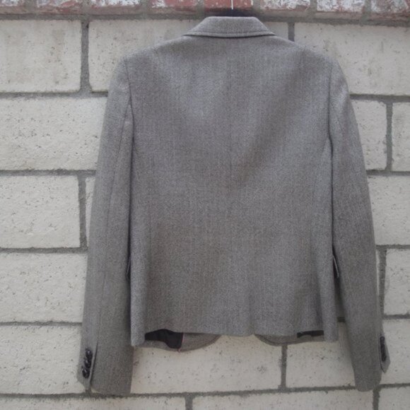J. Crew Blazer Jacket Brown Ivory Tweed Herringbone Size 8 - Picture 4 of 4